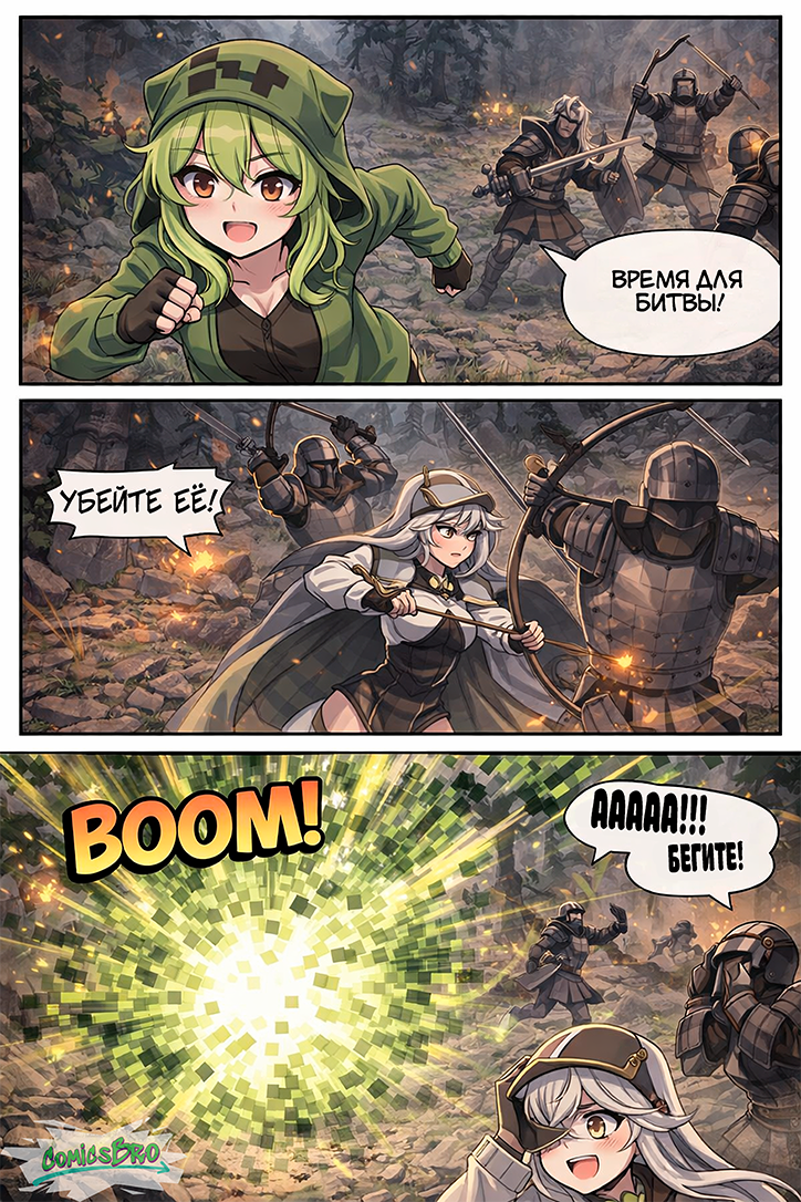 Комикс Minecraft - ComicsBro Deluxe: выпуск №6