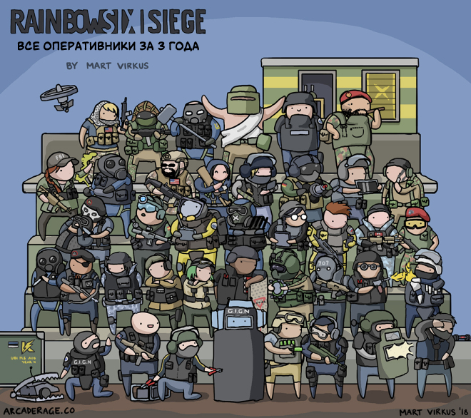 Все оперативники Rainbow Six: Siege на одной картинке