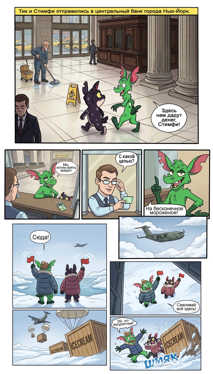 Комикс Тик и Стимфи: выпуск №68