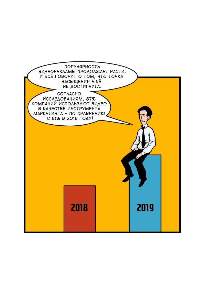 Комикс 8 советов для повышения эффективности видеорекламы: выпуск №2