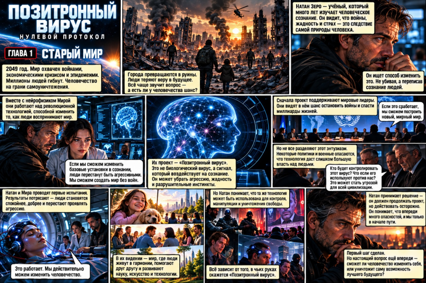 Комикс Позитронный вирус: выпуск №1
