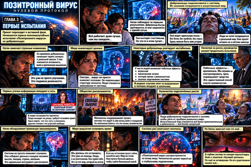 Комикс Позитронный вирус: выпуск №3