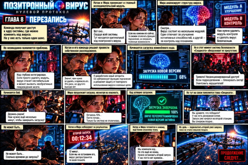 Комикс Позитронный вирус: выпуск №8