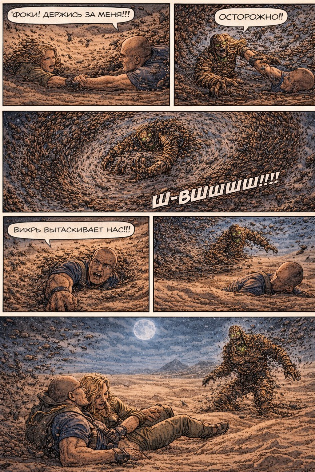 Комикс Дыми и Фоки проклятие пирамид: выпуск №7