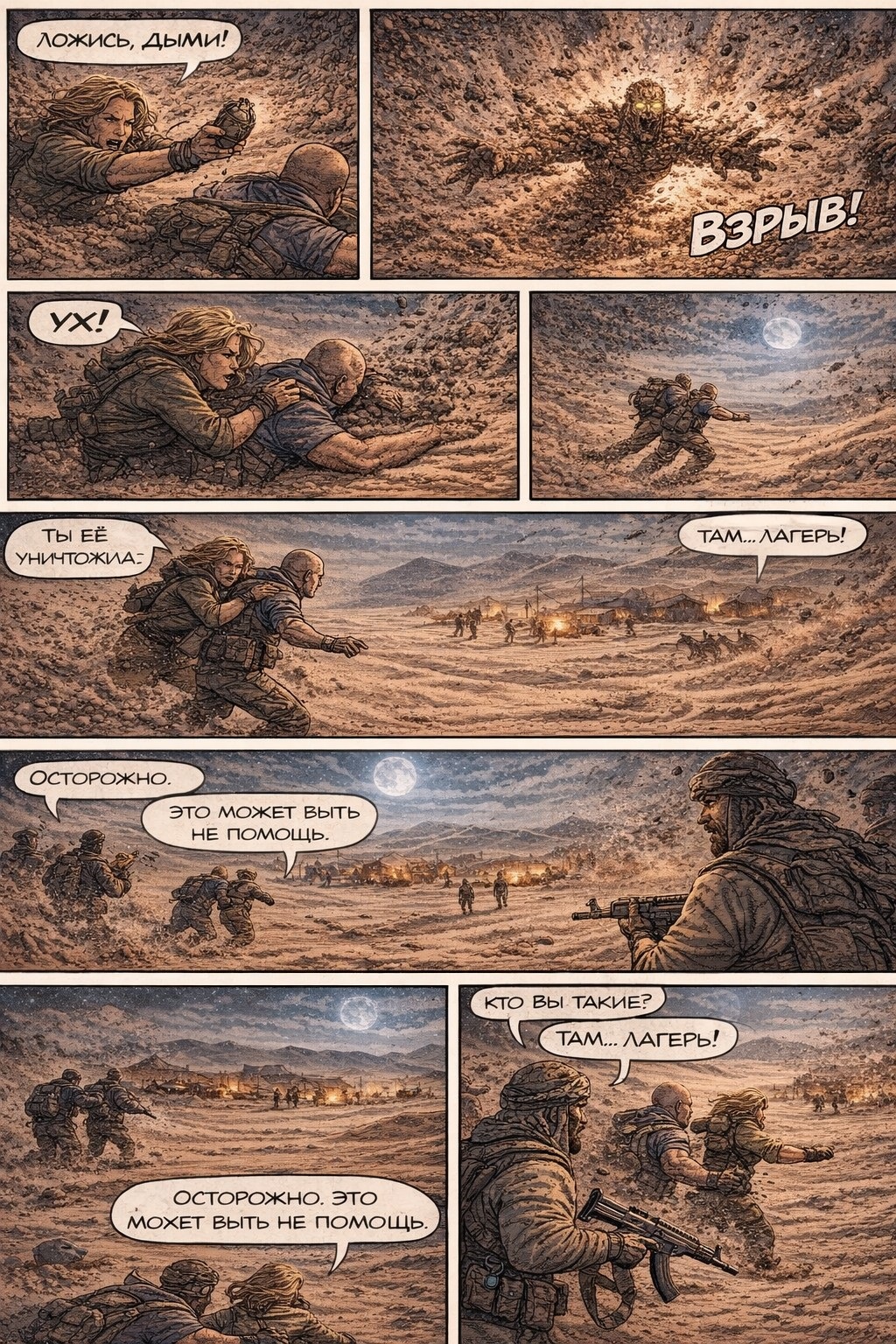 Комикс Дыми и Фоки проклятие пирамид: выпуск №8