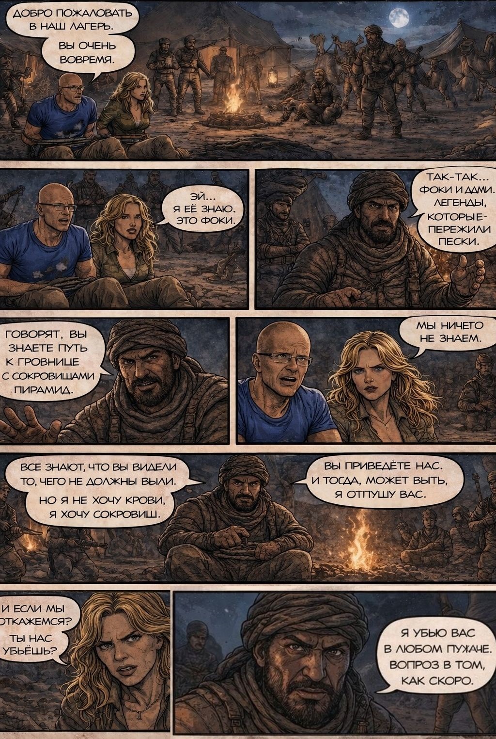 Комикс Дыми и Фоки проклятие пирамид: выпуск №9
