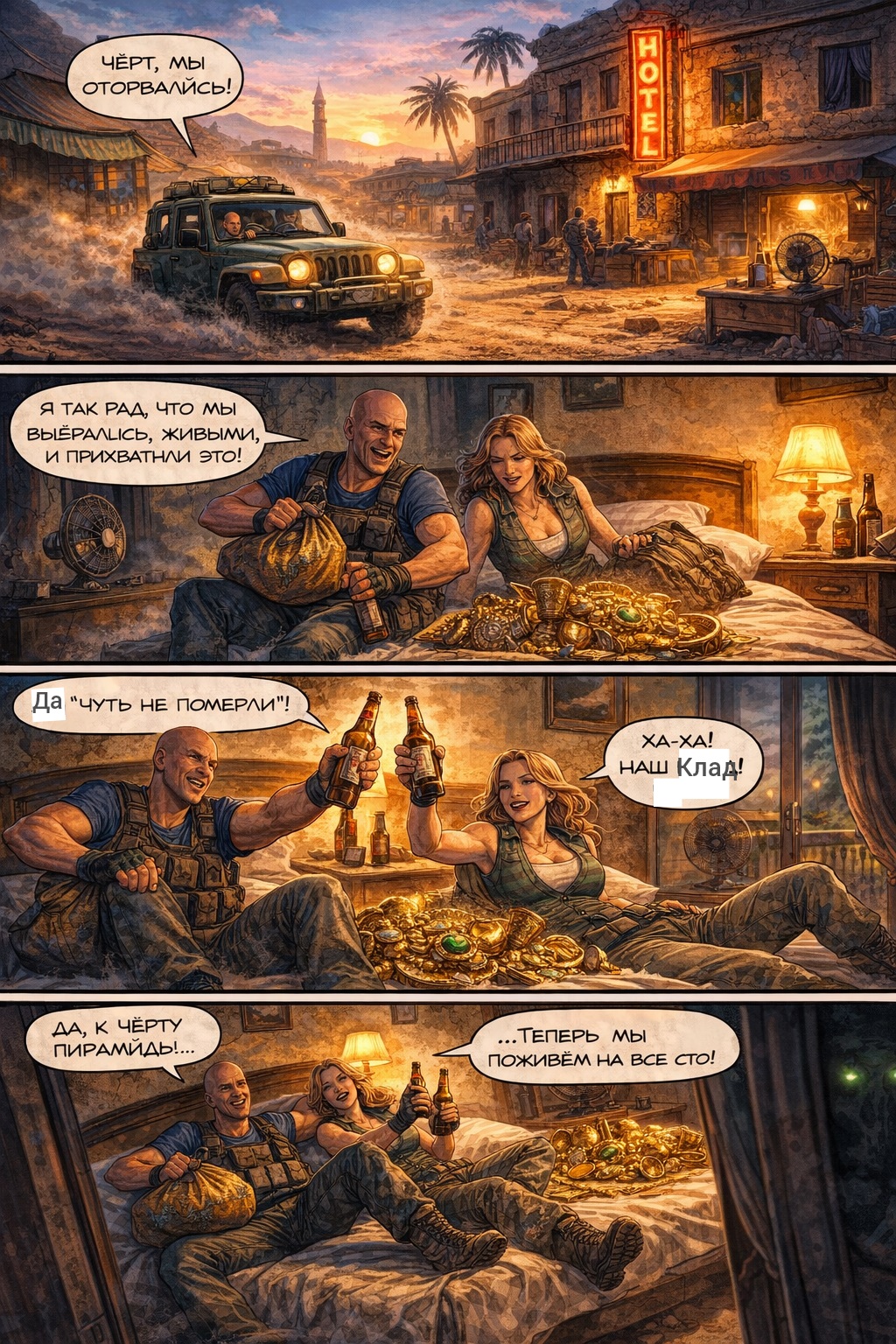 Комикс Дыми и Фоки проклятие пирамид: выпуск №16