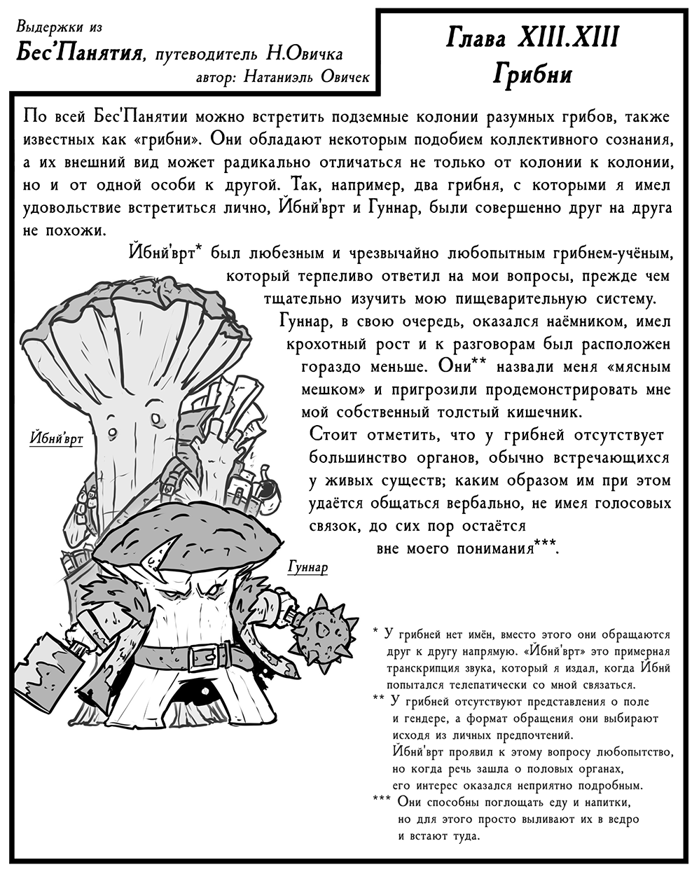 Бес'Панятия, путеводитель Н.Овичка - XIII.XIII: Грибни