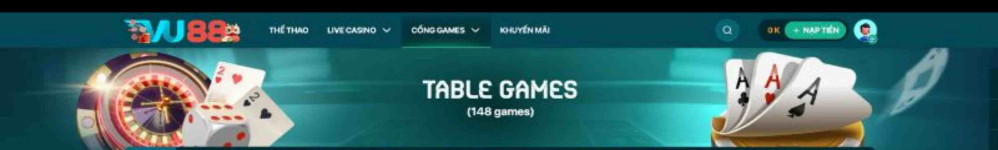 Table Games VU88 - Sảnh Cược 3D Siêu Tốc Ăn Thưởng Lớn 2026