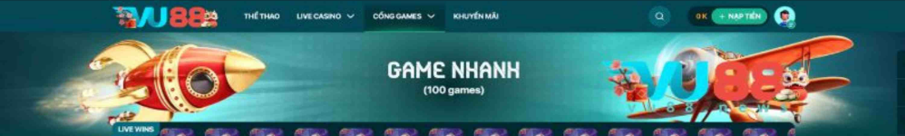 Game Nhanh VU88 - Sảnh Mini Game Siêu Tốc Đổi Thưởng Chớp Nhoáng