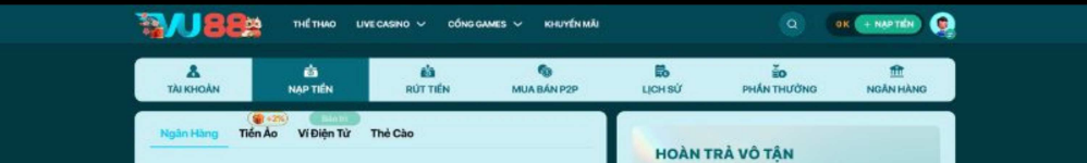 Nạp Rút Tiền VU88 - Hướng Dẫn Giao Dịch Đa Kênh Tốc Độ 1:1