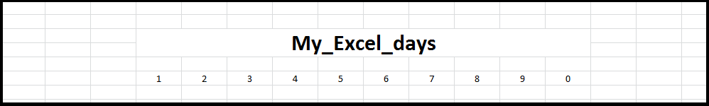 My_Excel_days